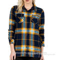 Woman Cotton Plaid Flannel Shirts